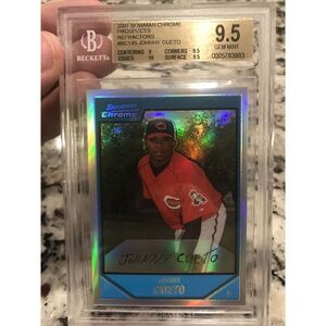 Johnny Cueto 2007 Bowman Chrome Prospects Refractor #BC145 BGS 9.5 Gem Mint Reds